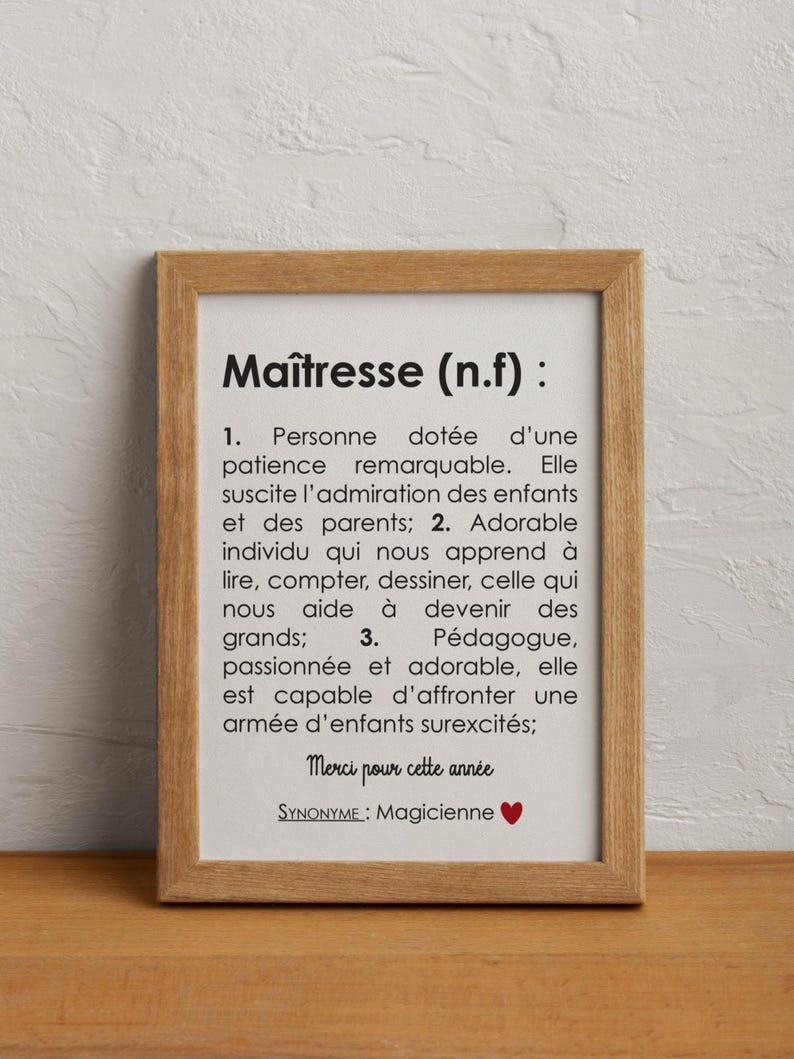 Poster definition: Teacher, end-of-year teacher gift, teacher thank you image 1