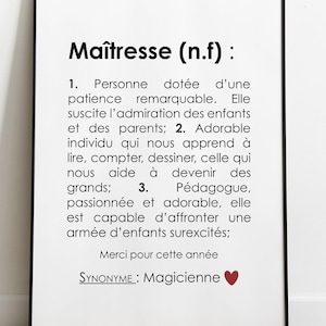 Poster definition: Teacher, end-of-year teacher gift, teacher thank you image 6