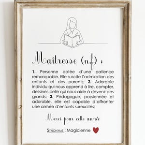Definición del póster: Profesor, regalo de fin de curso para el profesor, agradecimiento al profesor imagen 4