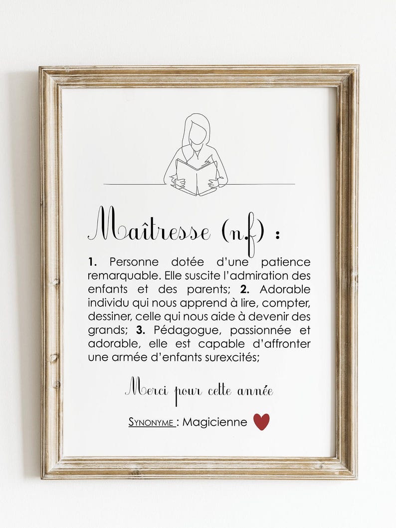 Definición del póster: Profesor, regalo de fin de curso para el profesor, agradecimiento al profesor imagen 4