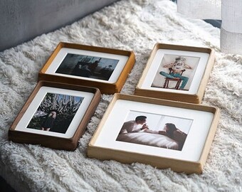 Massivholzrahmen | 8x10 | 6x8 | 5x7 | 4x6 | Fotorahmen aus Holz | Personalisierte Geschenke | Teakholz | Schwarznuss |