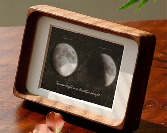 Rahmen | 10x15 | Massivholz-Fotorahmen | Personalisierte Geschenke | Schwarznussbaum | Teak Bild | Tischplatte | Wandbehang | Wohnkultur |