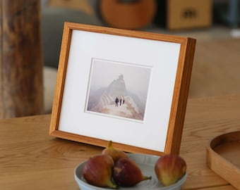 Solid Wood Picture Frame | Wall Hanging and Tabletop Display | 4x6 | 5x7 | 8x10 | A4 | Gift for her | Black walnut | Teak | White Ashwood