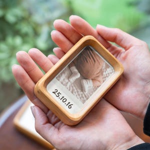 Small Wood Picture Frame - Instax Mini, Wallet, Small Postcards, Desktop Photo Display, Modern Wooden Frames
