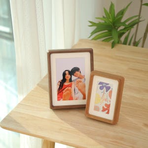 Frame | Wood | Personalized Gifts | Teak Picture | Black Walnut | Solid wood | Table top | Photo print | Rustic | Custom | Poster | Wooden