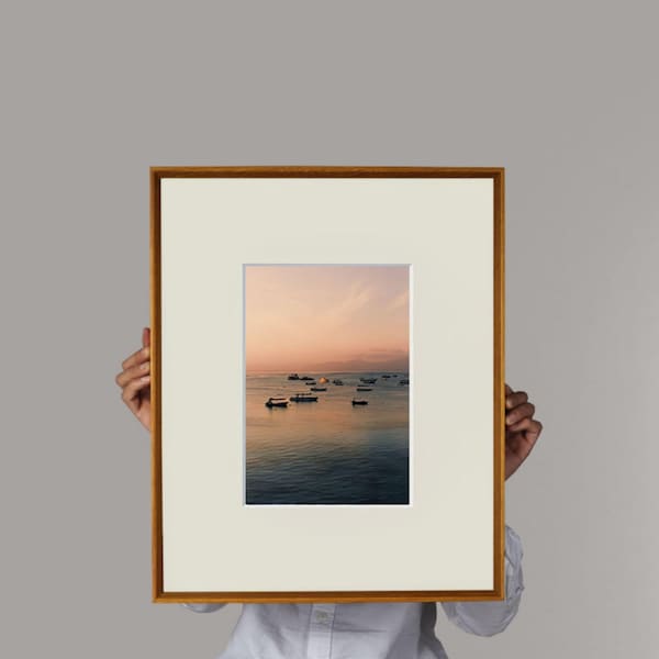 Solid Wood Frame Beveled Edge | 8x10, 12x16, 12x12 | Wall Art Decor | Custom Photo Print | Solid Wood Gift | Poster | Handcrafted