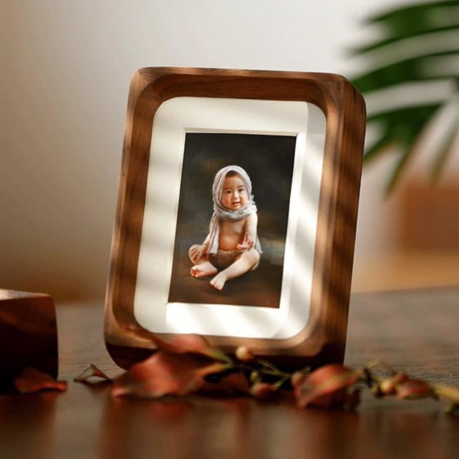 Rahmen | 5x7cm | 3x4 Zoll | Handgefertigtes Polaroid | Teak & Schwarznuss Holz | Portraits, Polaroid, Geschenke | Kostenloser Druck | Wandbehang