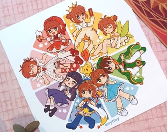 Cardcaptor Sakura Color Wheel Print