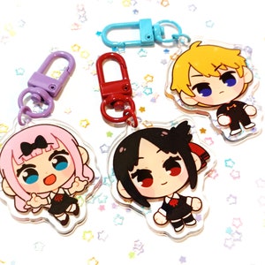 Kaguya-sama: Love Is War. Kaguya, Fujiwara and Shirogane keychain