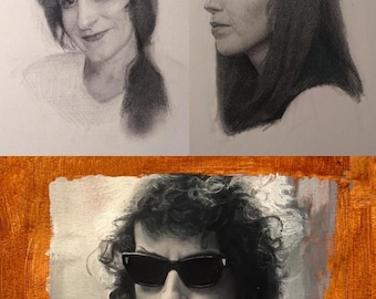 Custom Portrait Commission! Pencil portrait on paper/Oil portrait!