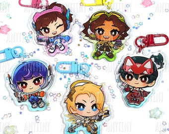 Juno, Kiriko, Mercy, DVA and Venture. Overwatch 2 keychain! More designs coming soon