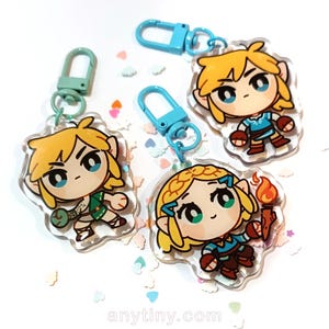 Zelda, Breath of the wild and Tears of the kingdom keychains epoxy
