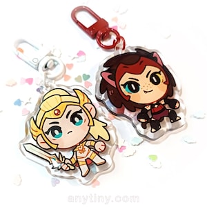 She-ra, Catra and Adora, keychains epoxy