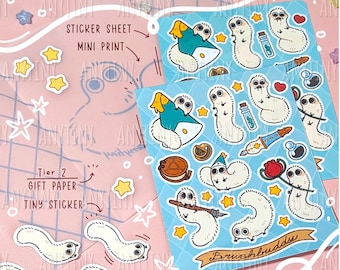 Sticker Sheet, print and sticker! Witch Hat Atelier! Brushbuddy
