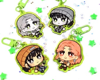 Green Yuri keychains! The guy she was interested in wasn't a guy at all