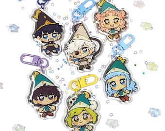 Witch Hat Atelier Keychain! Coco, Tetia, Richeh, Agott, Qifrey and Olruggio