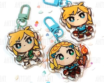 Zelda, Breath of the wild and Tears of the kingdom keychains epoxy