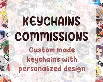 Custom Acrylic Keychain Commissions: Personalized Anime Character Design