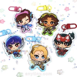 Juno, Kiriko, Mercy, DVA and Venture. Overwatch 2 keychain! More designs coming soon