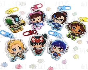Juno, Kiriko, Mercy, DVA and Venture. Overwatch 2 keychain! More designs coming soon