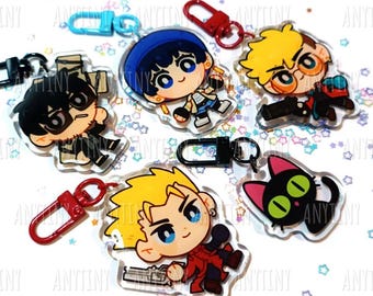 Trigun Stampede, Vash the Stampede, Meryl Stryfe , Nicholas D.Wolfwood and Kuroneko the cat
