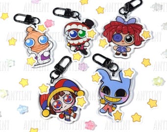 The Digital Circus Acrylic Keychains, Pomni, Jax, Kinger Inspired Charms