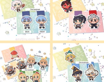 Anime Character Magnetic Bookmark, Laminated Double-Sided