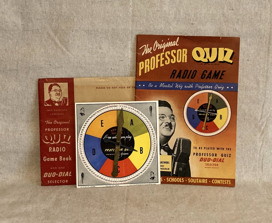 The Original Professor Quiz Radio Game - Vintage Radio Game - Etsy