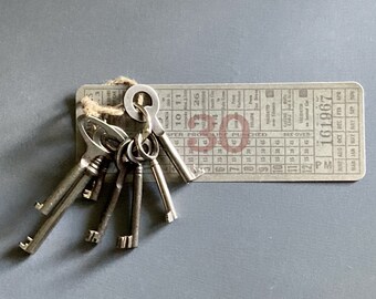 Authentic Vintage Skeleton Key Ring Set (#7 TOTAL)