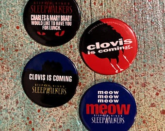 Original 1992 &quot;Sleepwalkers&quot; Movie Pinback Collection - #4 Total