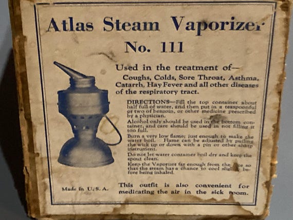 Vintage Atlas Antique Steam Vaporizer #111 - Devilbiss Co. of Toledo