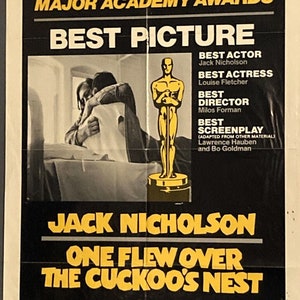 Póster de película original vintage: "Alguien voló sobre el nido del cuco" - 1975