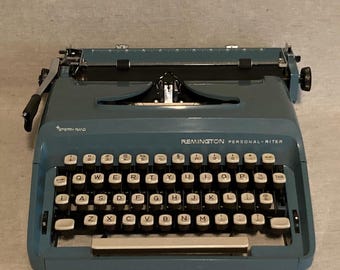 Vintage 1960's Sperry Rand Remington Personal Riter Typewriter W/ Case - WORKING