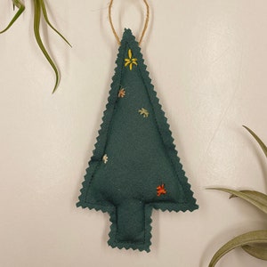 Embroidered Christmas Tree Fabric Ornament