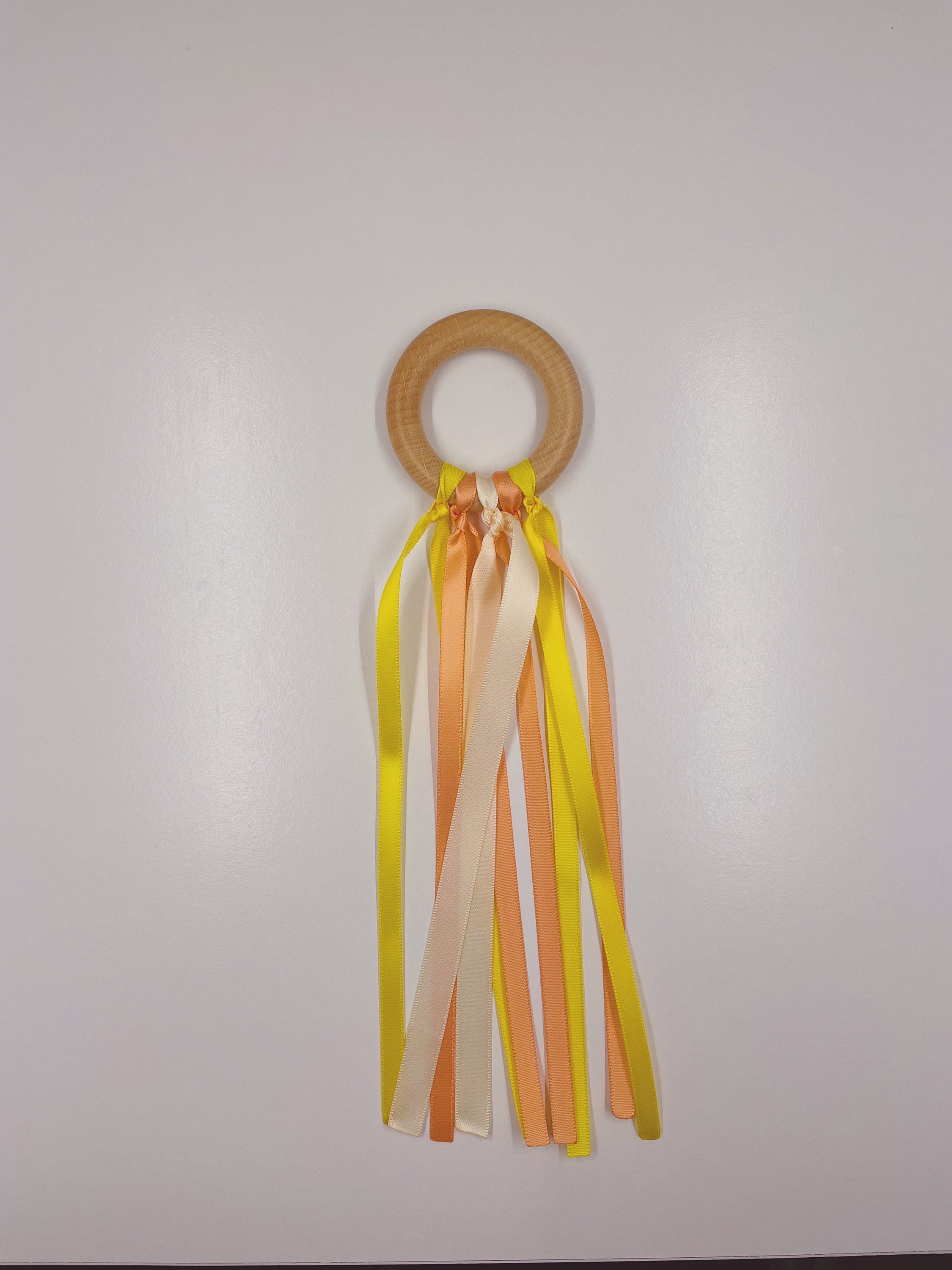 Montessori Sensory Ribbon Toy Wooden Baby Toy Sensory Toy Etsy