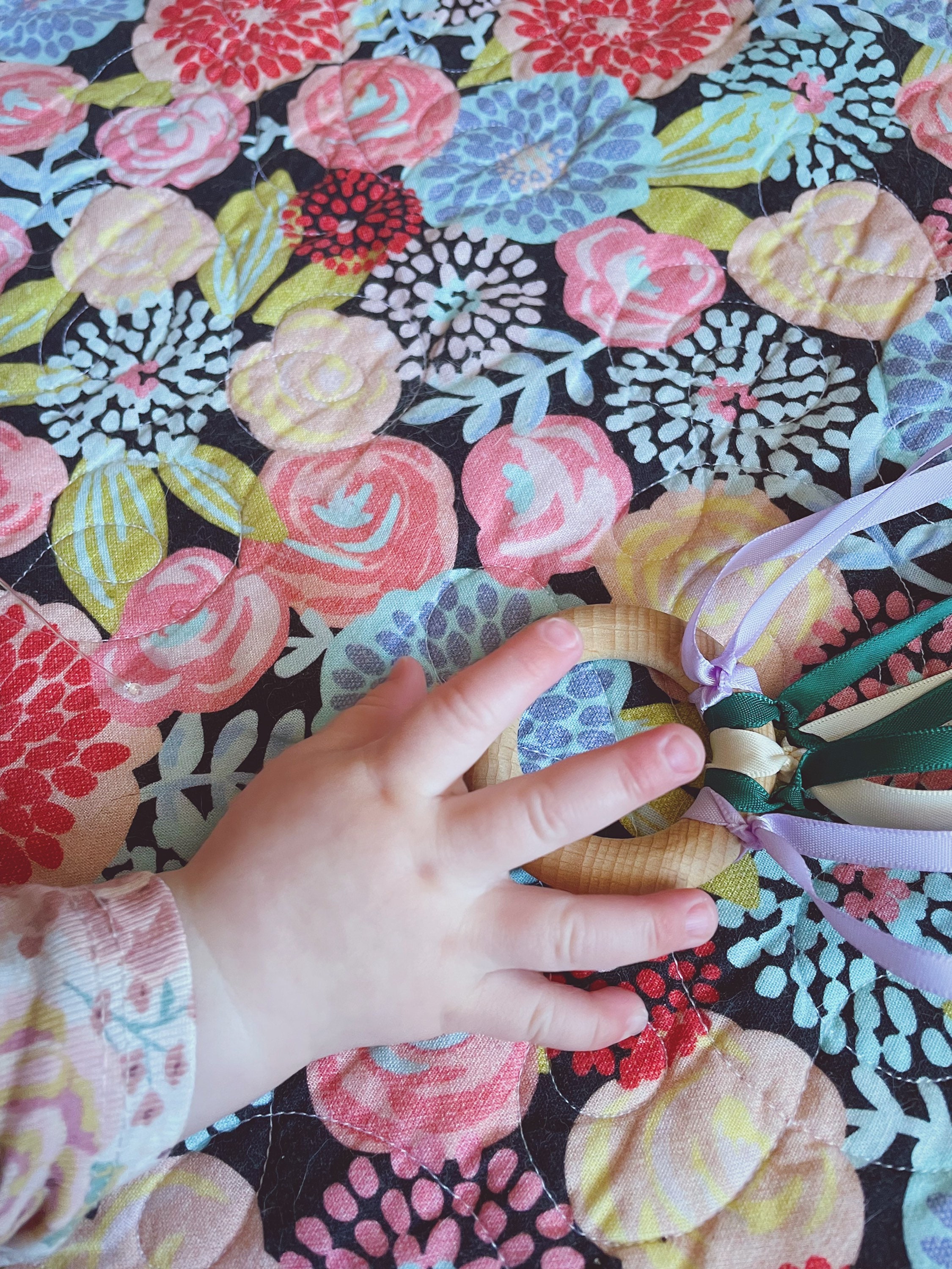 Montessori Sensory Ribbon Toy Wooden Baby Toy Sensory Toy Etsy