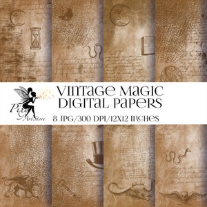 Vintage Digitale Papiere, Alte Papiere, Sofort Download, Vintage digitale Papiere, Vintage Collagenpapier, Vintage Scrapbook Blätter, Alte Papiere