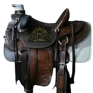 Wade Tree A Fork Premium Western Leather Roping Ranch Work Bucking Rolls are Attached Horse Saddle, (Size- 10 to 18 Inches Seat Available)