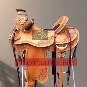 Wade Tree A Fork Premium Western Leather Roping Ranch Work Bucking Rolls are Attached Horse Saddle, (Size- 10 to 18 Inches Seat Available)