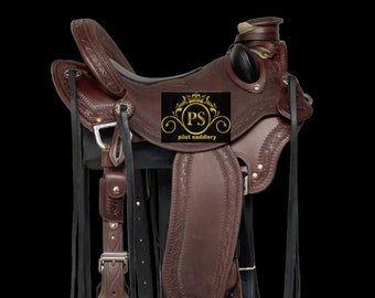 Wade Tree A Fork Premium Western Leather Roping Ranch Work Bucking Rolls are Attached Horse Saddle, (Size- 10 to 18 Inches Seat Available)