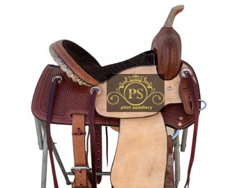 Cavallo Western in pelle poggiatesta e collare seno per cavallo set di