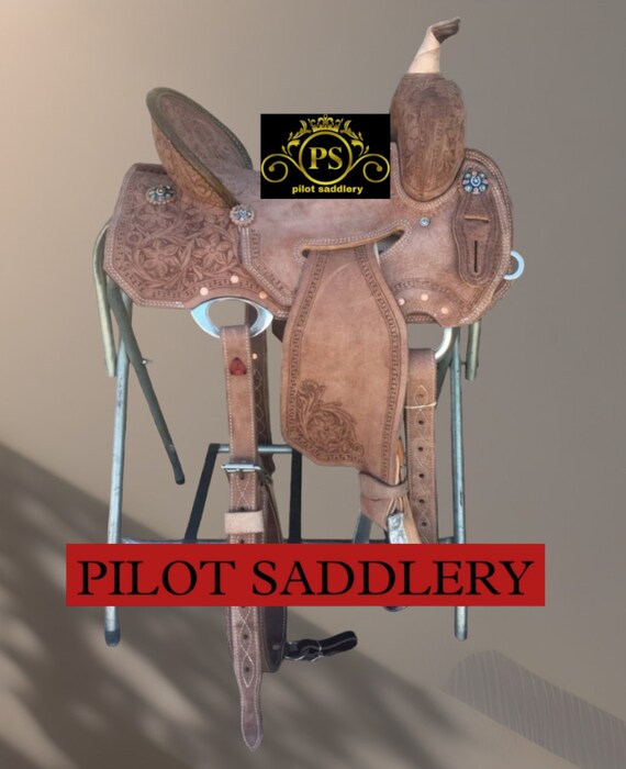 New Style Western Barrel Horse Saddle Tack With Matching Headstall