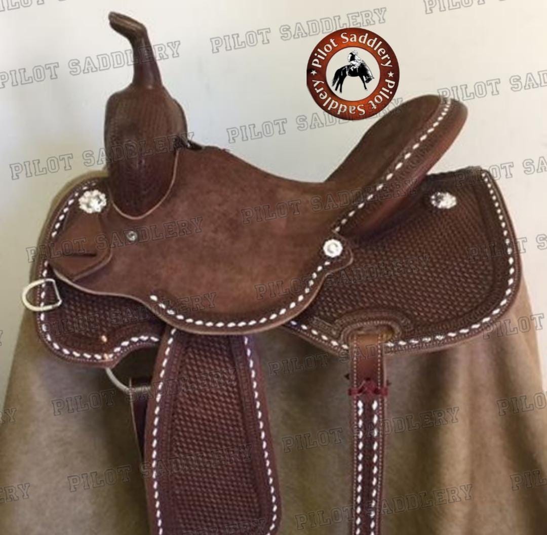 Coussinets De Selle Western Show - Laine - Made In India - Neuf Avec Défauts
