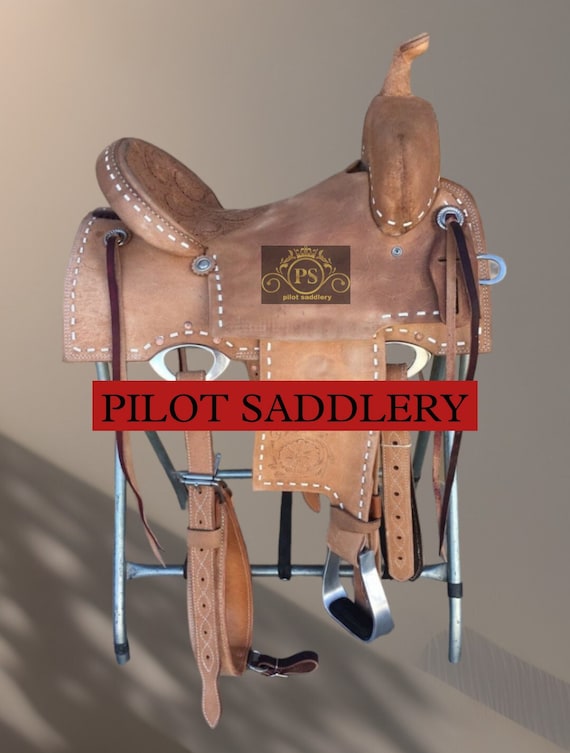 Lot De 2 Selles Arrière En Cuir Pour Harnais Western - Flanc RCA, Pour