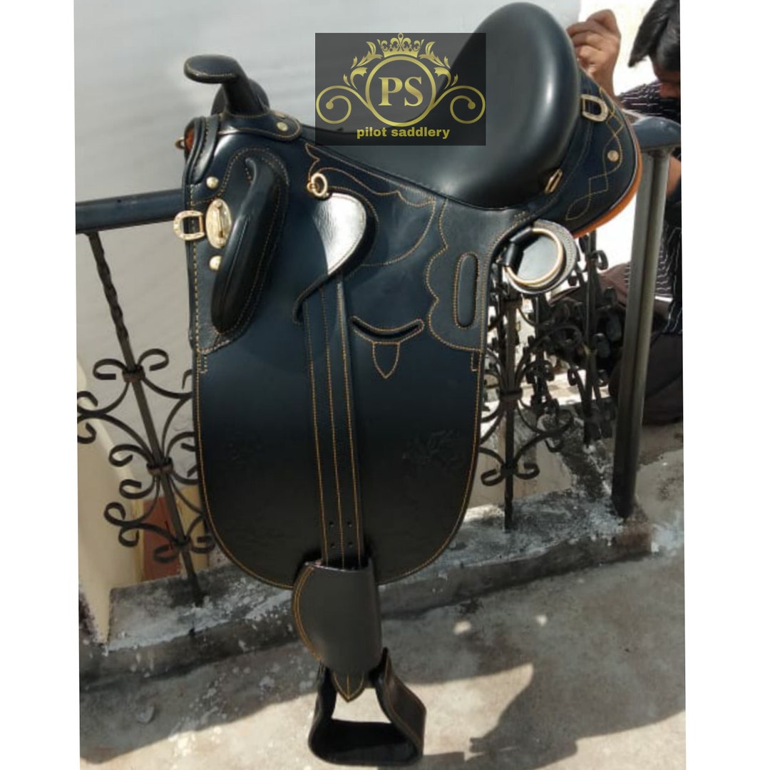 Sella Australiana In Pelle Per Equitazione - Comfort E Sicurezza - Foto 10