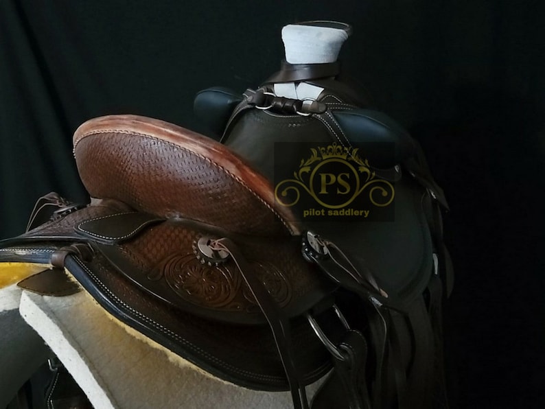 Horse Saddle Wade Tree A Fork Western Premium Leather Roping Ranch Work 10 18 Ks 01 Ji