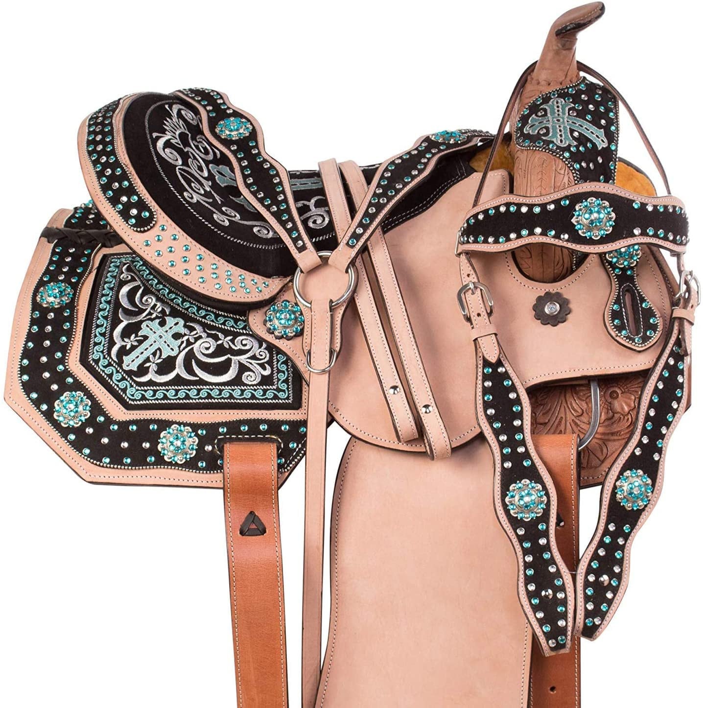 Leather Barrel Racing Pleasure Trail Leather Western Horse Saddle