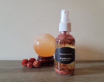 Grounding Spray | Ground Yourself | Aura Clearing Spray | Connect With Yourself | Healing Spray | Smudging Spray | Crystal Infused Spray |