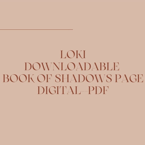 Loki Norse Mythology Printable Page, Loki Book of Shadows Page, Loki BOS Page, Loki Deity Page, Loki Deity Work, Norse Mythology Deity BOS