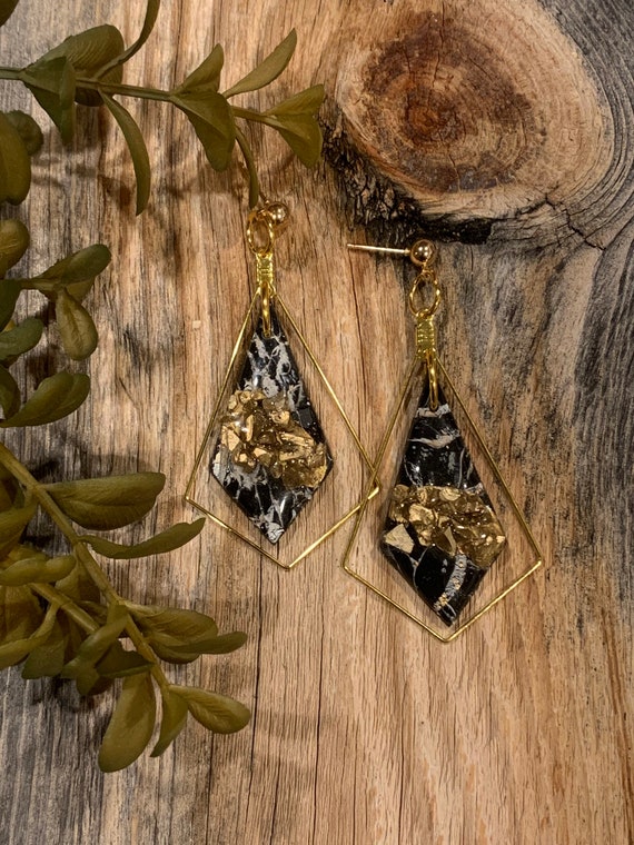 Clay shop earrings etsy